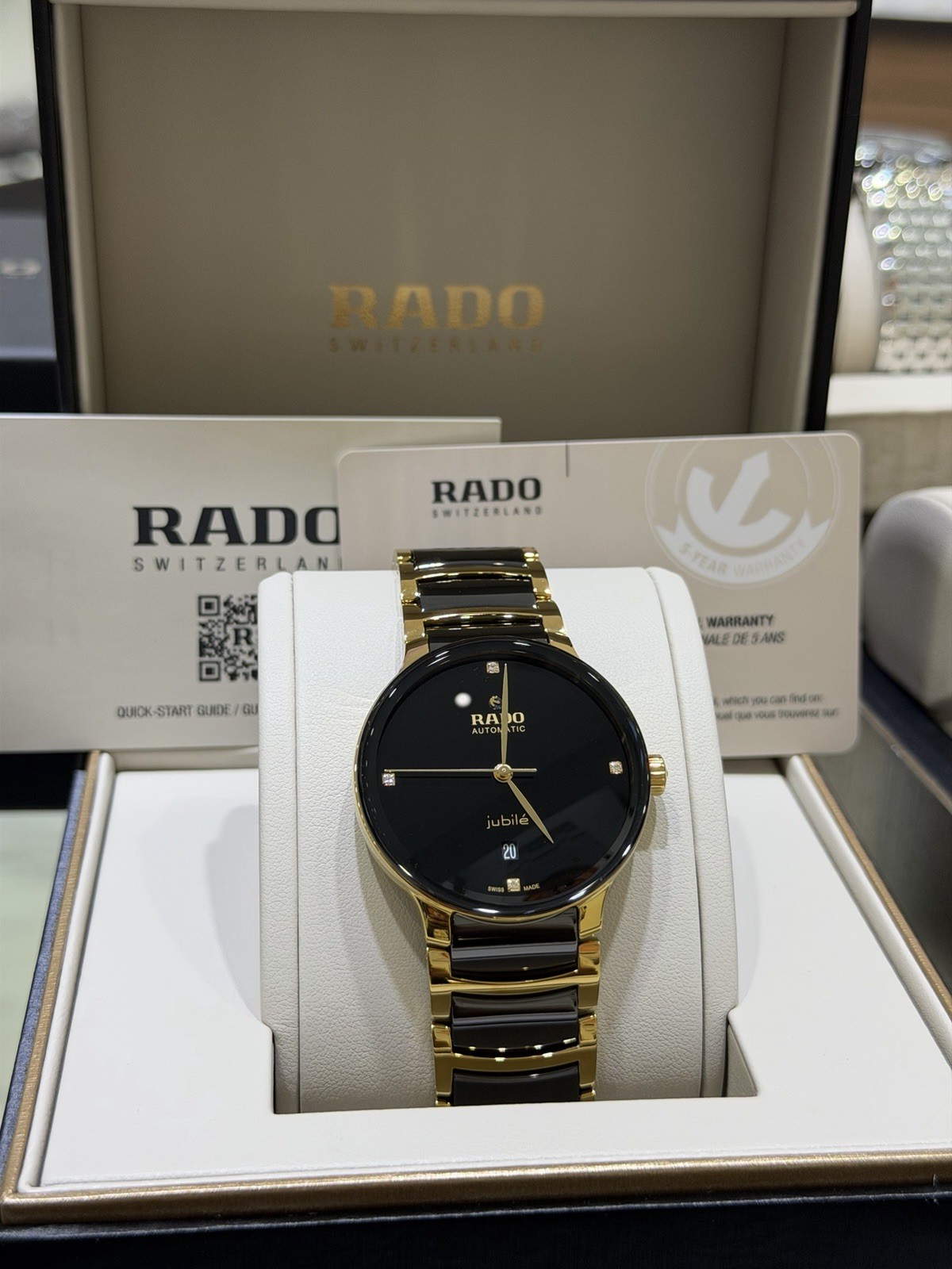 Rado Centrix Automatic Diamond Black Dial Unisex Watch R30008712