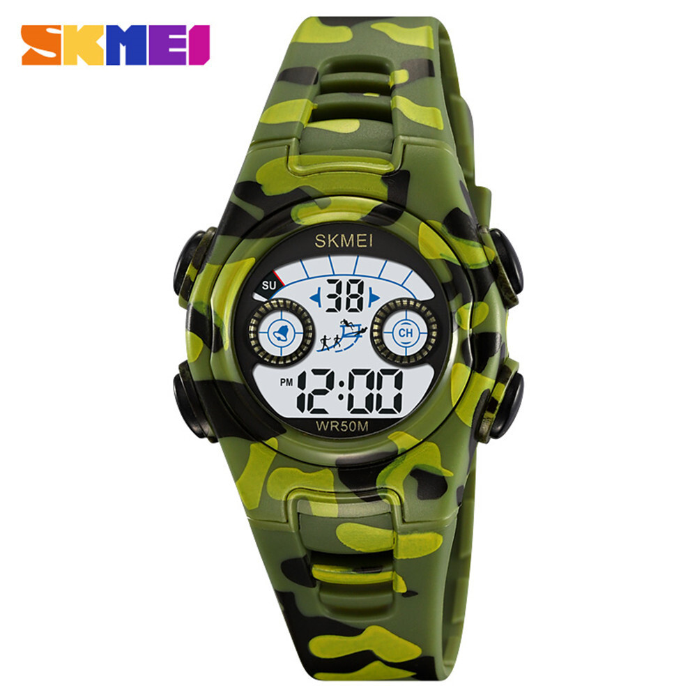 SKMEI Digital Sport Watch for Boys Girls LED Silicone Band Waterproof Wristwatch