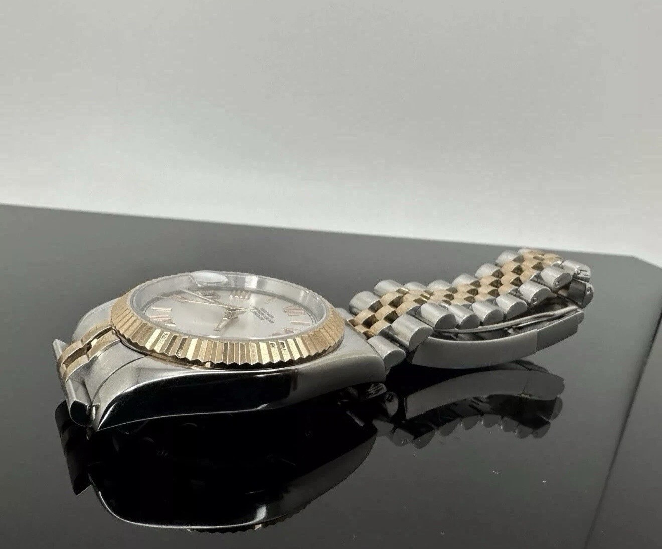 Custom 36mm Two Tone Rose Gold DJ Style Jubilee w/NH35 Automatic Movement