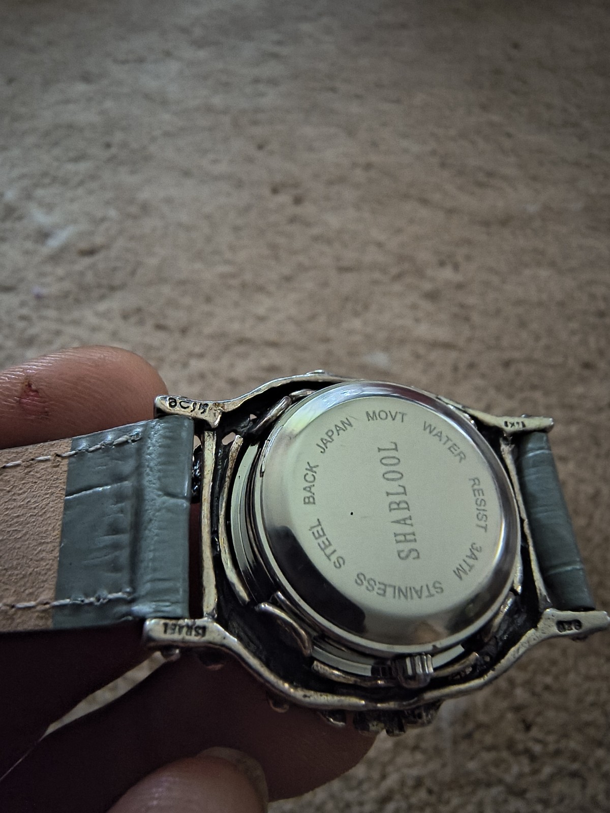 Rare Shablool Of Israel Handmade 925 Sterling Silver And 14K Women’s Watch