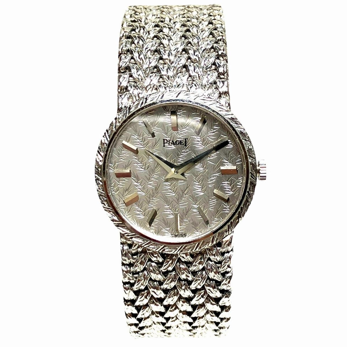 PIAGET Watches 66.4g K18WG Hand Winding SilverDIAL 924D2 Free shipping Used