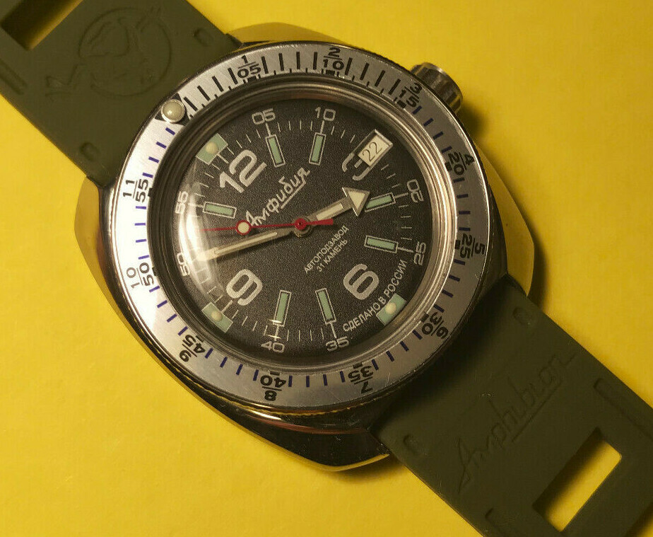 NEW 12 HOUR 60 MINUTE COMBO SCALE Bezel for Vostok Amphibian Komandirskie Watch