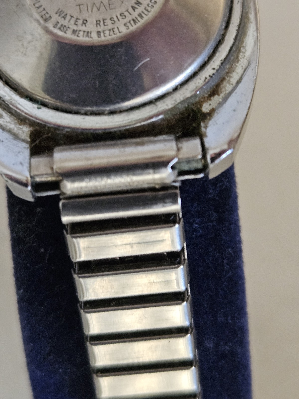Vintage 1970s Timex Electra Diver-Style Watch Blue/Green Omni Rotating Bezel NR