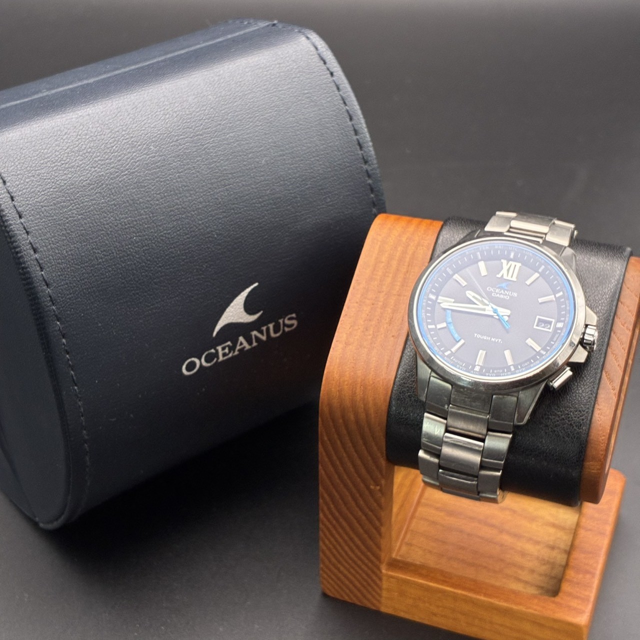 Casio Oceanus OCW-T150-1AJF Solar Radio Titanium Watch Pre-owned Good