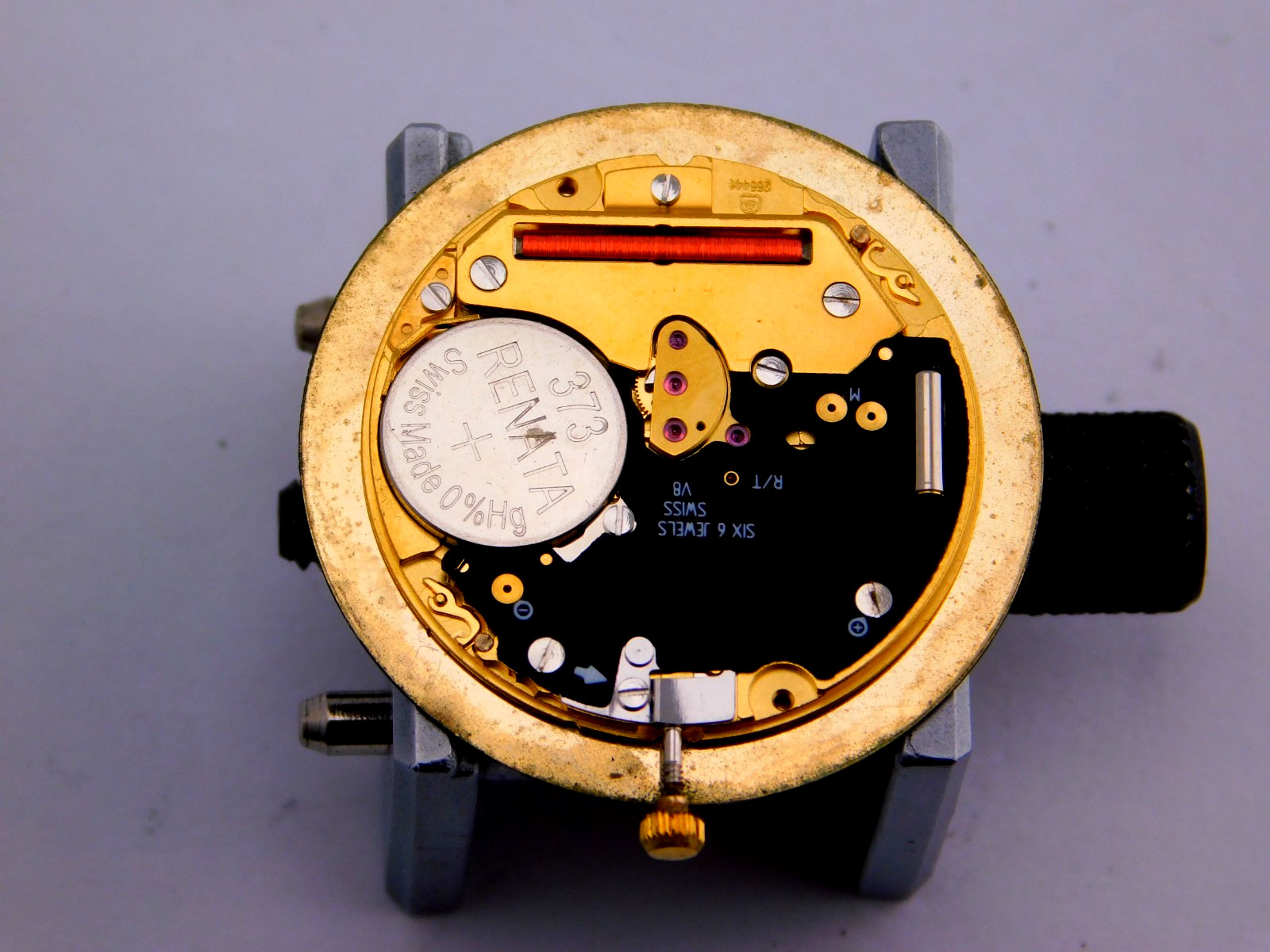 VINTAGE BUCHERER -PEQUIGNET SWISS QUARTZ 18K GOLD PLATE MENS WATCH SERVICED 80s