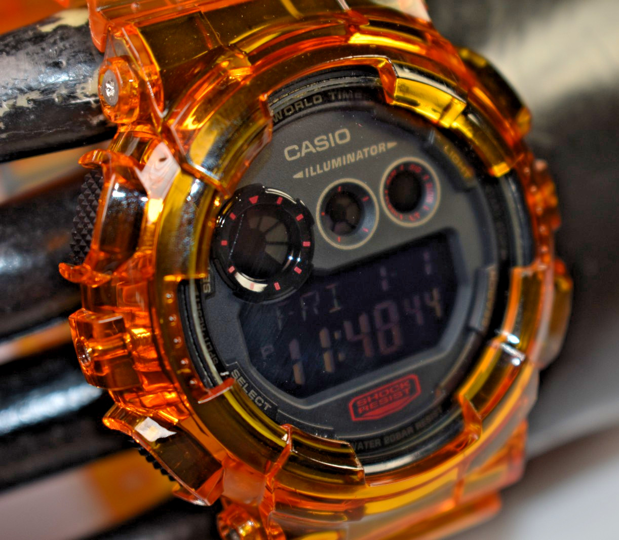 MODIFIED Casio G-Shock GD-120MB (3427) Men’s Orange/Black Watch NEW BATTERY!