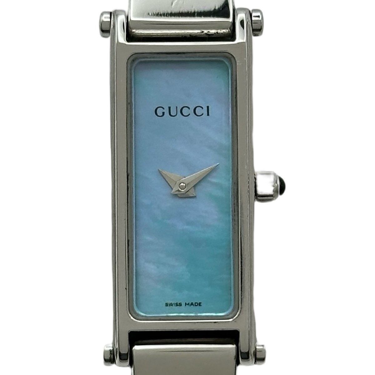 GUCCI GUCCI Bangle Watch 1500L Blue Shell Stainless Steel Women’s Watch Used