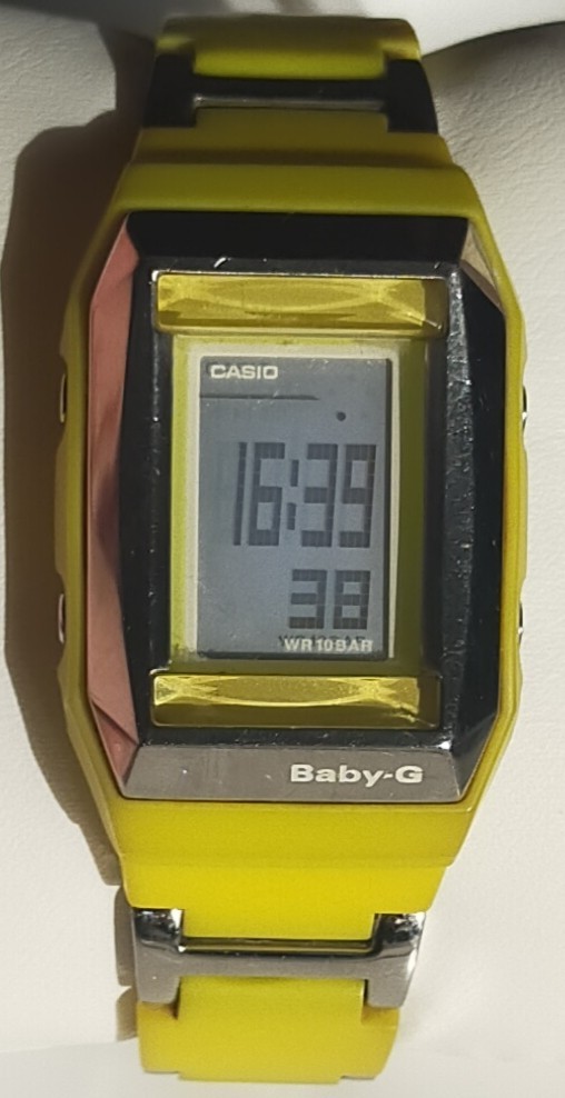 Casio Baby-G BG-2200G Yellow Digital Watch Module 3128 Working 17cm Japan