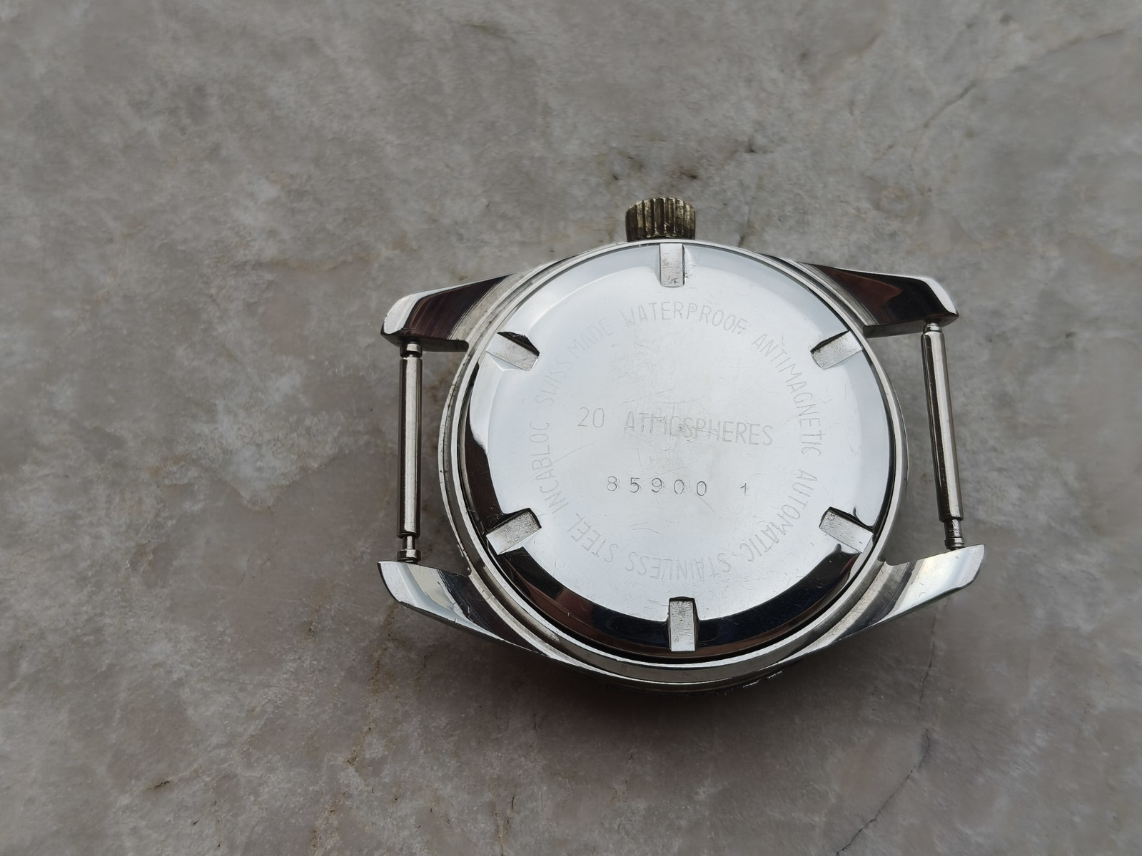 60s ORIGINAL AUTOMATIC DIVER 20ATM WATCH CASE WATCH CASE STEEL 36.5mm