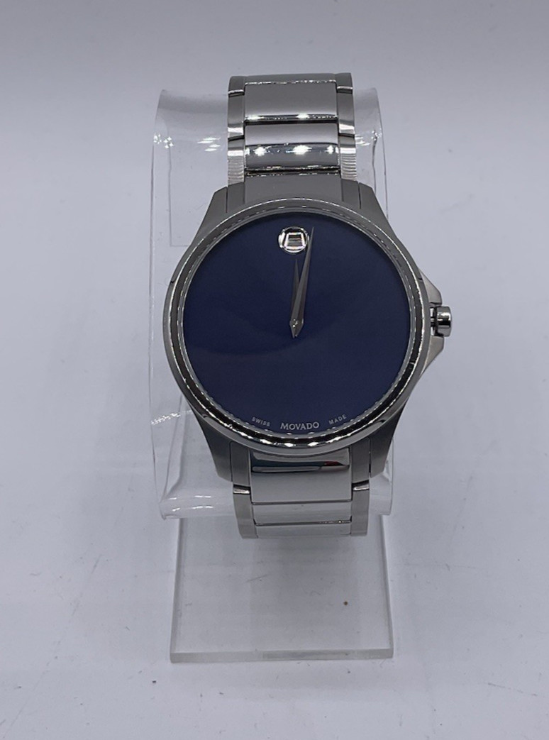 Movado Museum Blue Dial 39mm Stainless Steel Sapphire Crystal 77.1.14.1581