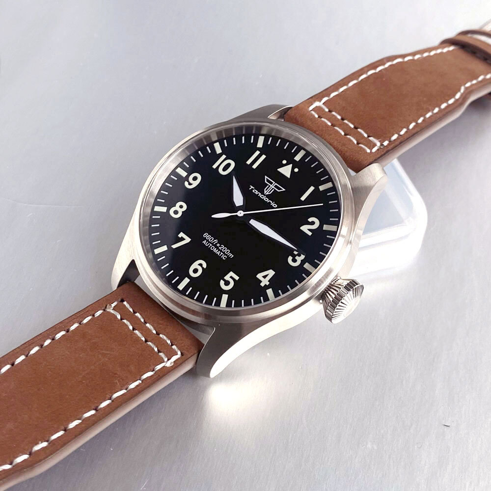 Luxury Tandorio 20ATM Diver Pilot 43mm NH35 PT5000 Automatic Men Watch Sapphire