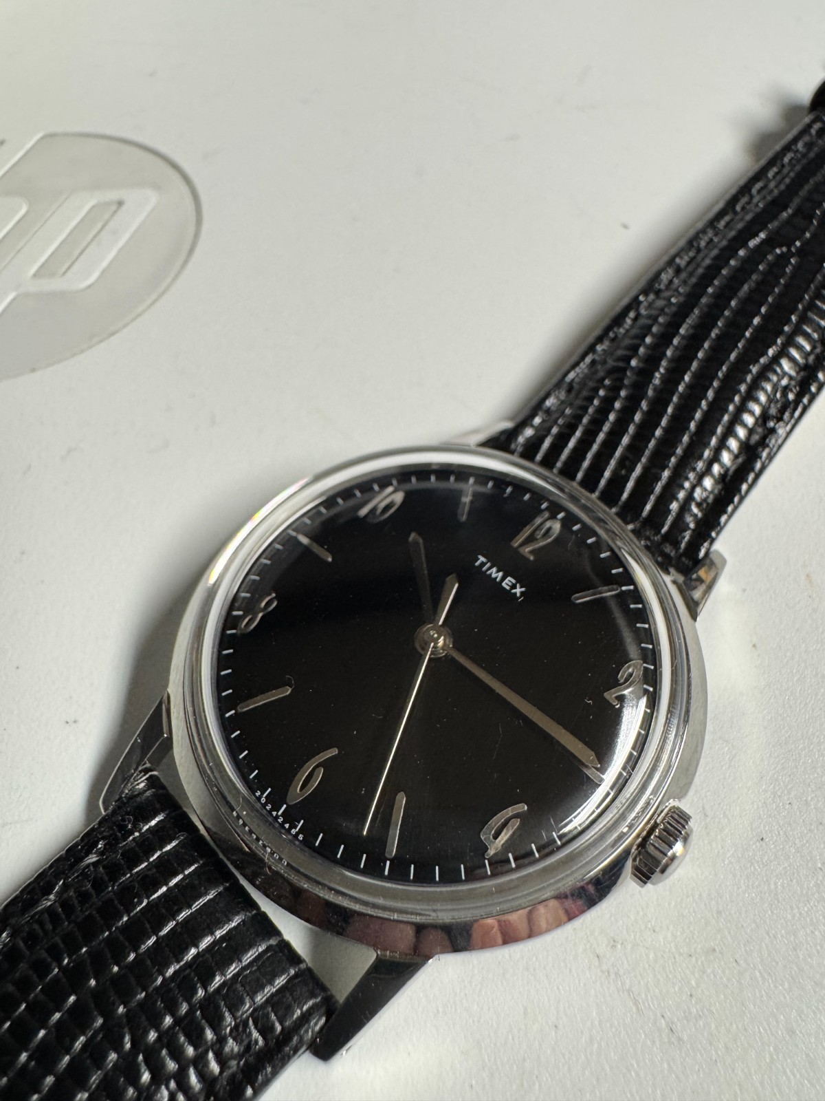 Timex 34MM Marlin 2018 Reissue Wind Up Midnight Sunburst TW2T18200 Runs Good