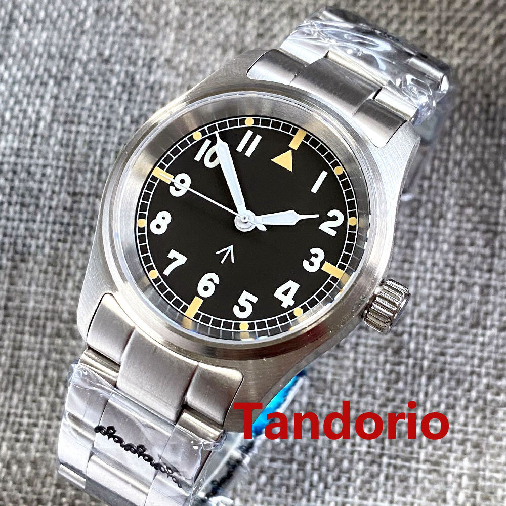 36mm Tandorio Sapphire Glass PT5000 NH35A 200m Diver Pilot Men’s Watch Luminous