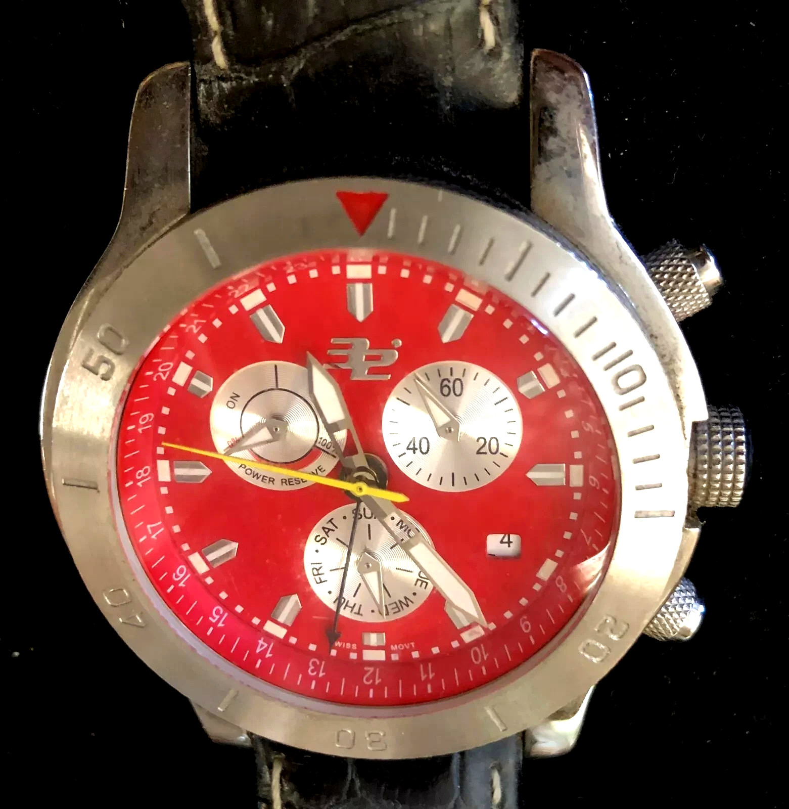 32 Degrees Chronograph Men’s Watch Red Face /190