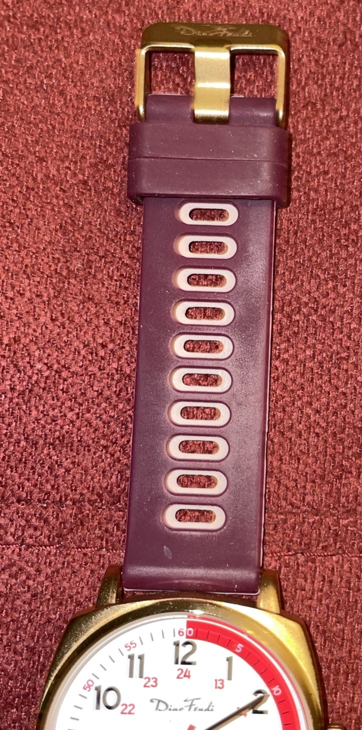 DIAO FENDI Pulsometer Rose Gold Tone Doctor/Nurse Watch Silicone Strap W-21