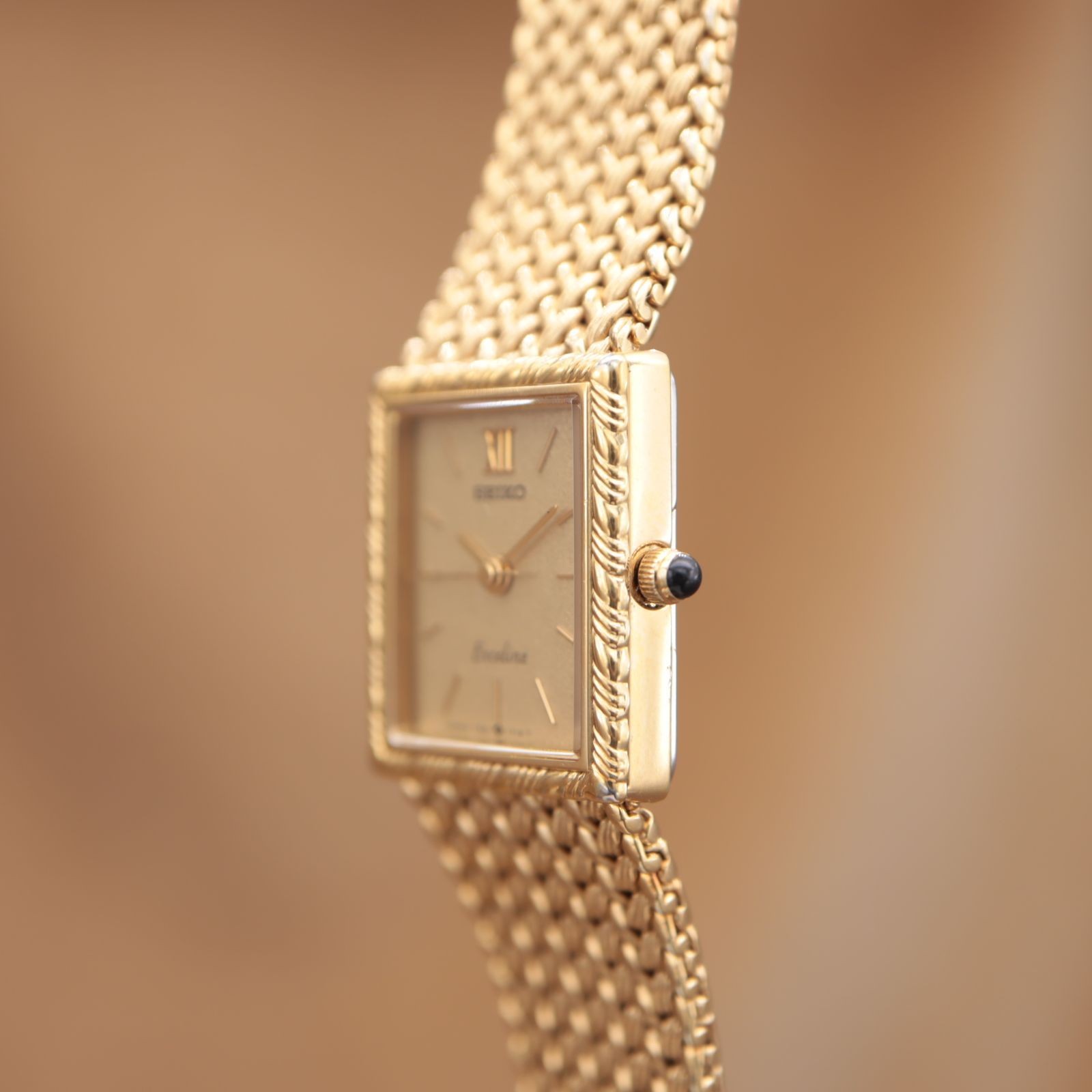 Seiko Exceline 7321-6050 Gold Mesh Quartz Women’s Watch 17.5mm 1985