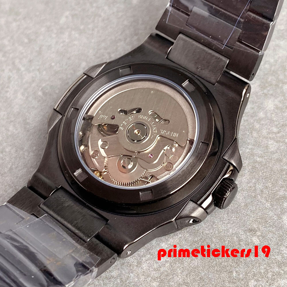 Tandorio 40mm Black Pvd Square NH35A Date Automatic Watch for Men Sapphire Lume