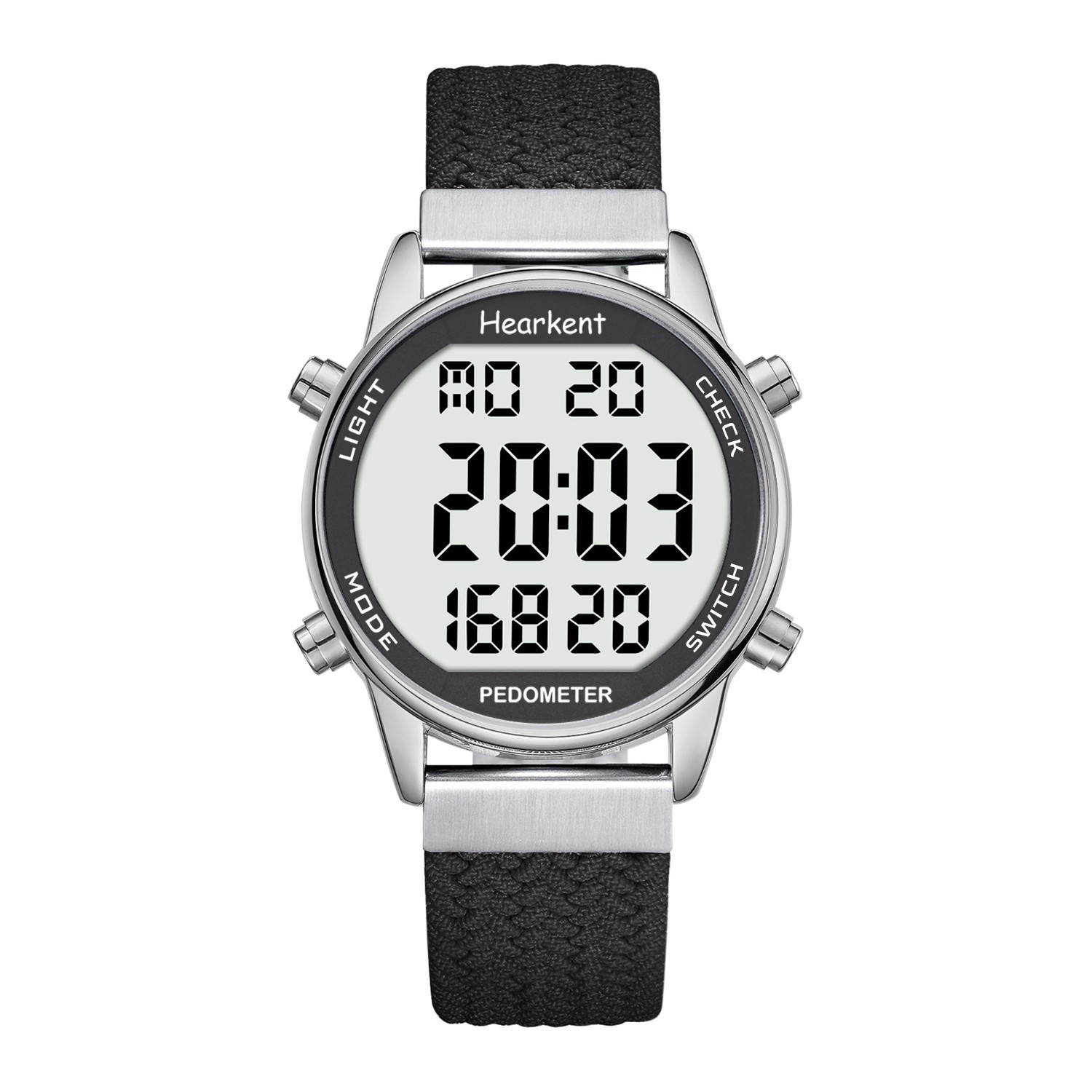 Hearkent Women Digital Pedometer Sport Watch Step Counter Calories Nylon