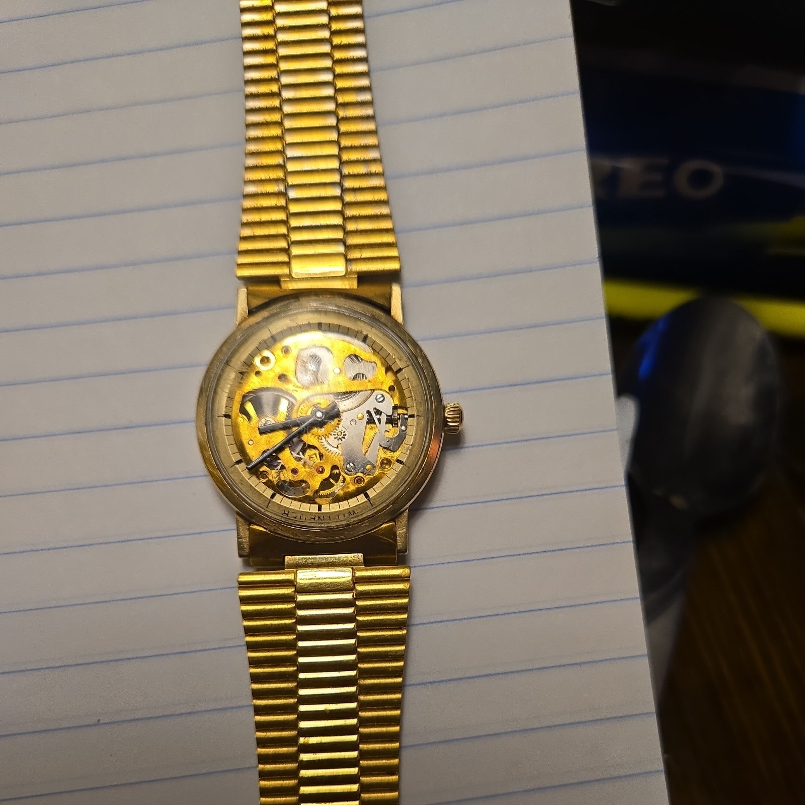 Vintage Wittnauer Skeleton Mens Watch 17 Jewels 10 ML