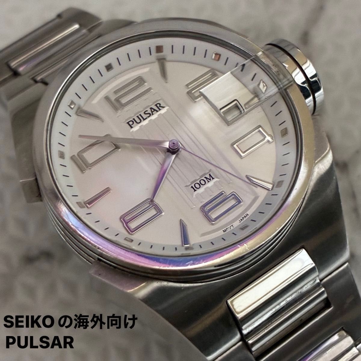 SEIKO s overseas brand PULSAR Quartz Men s Sports Watch. Working condition.