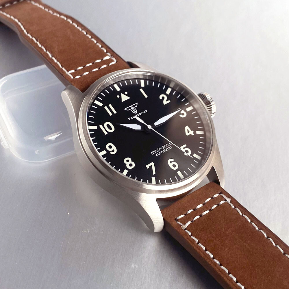 Luxury Tandorio 20ATM Diver Pilot 43mm NH35 PT5000 Automatic Men Watch Sapphire