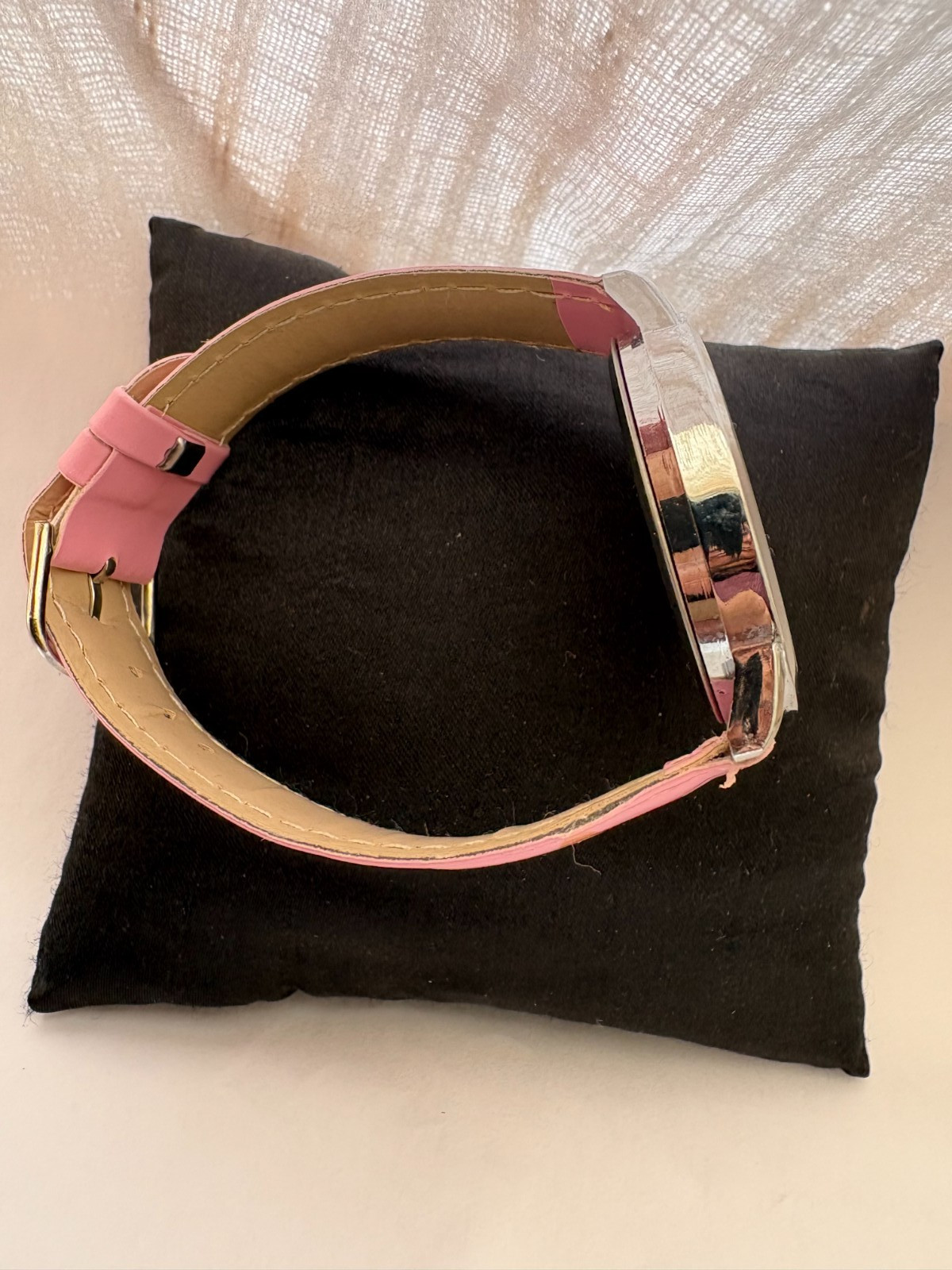 Betty Boo Hot Nurse Pink Wrist Watch Base Metal Bezel Leather Strap Vintage 1989