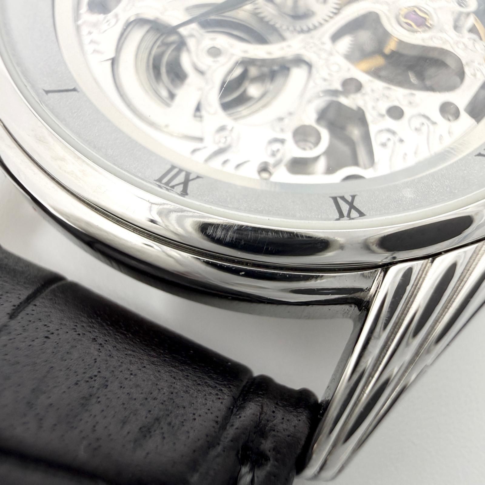 Epos Skeleton Manual Wind Men’s Wristwatch Japan Working Condition 073553