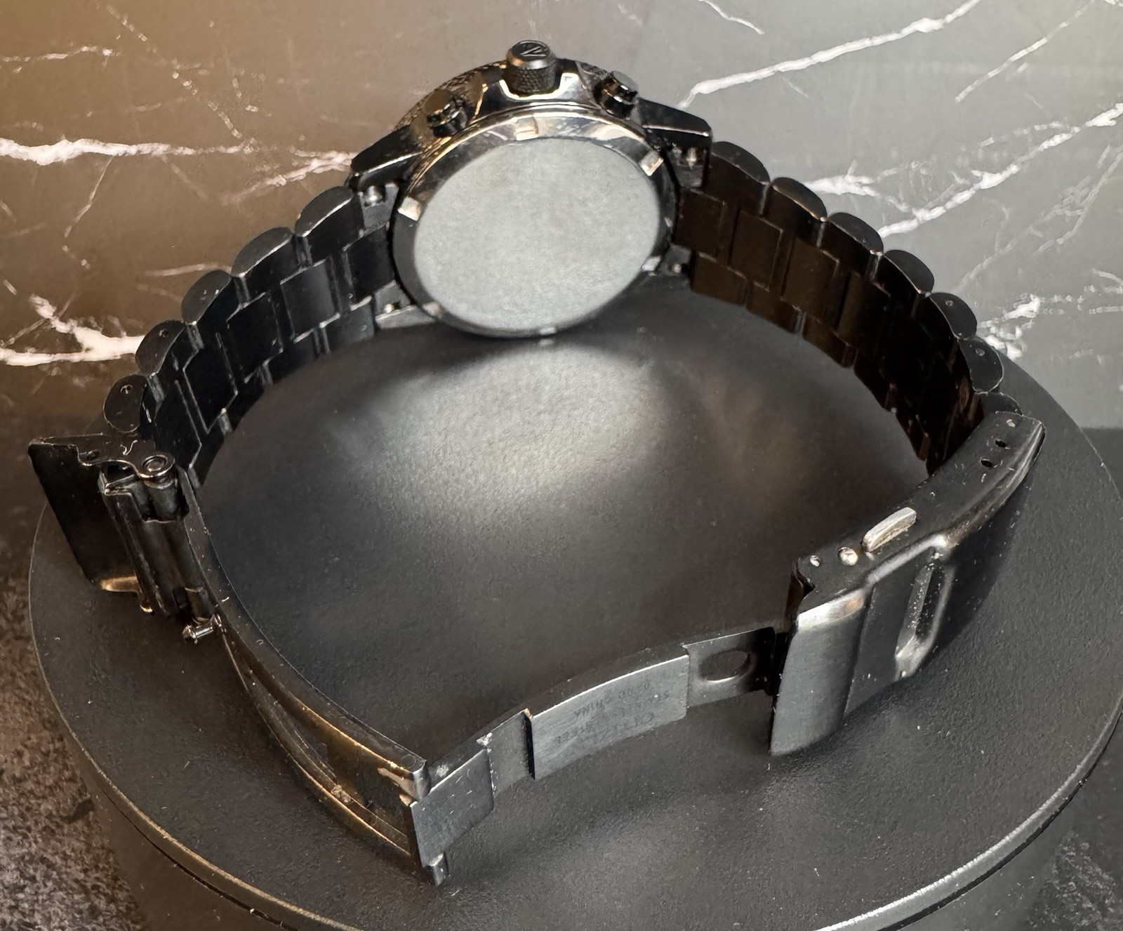 Citizen Eco-Drive Nighthawk Black Ion Chronograph B877 Men’s Watch 200M Tested