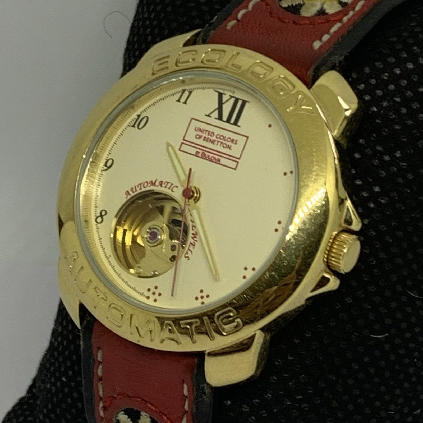 Vintage United Colors of Benetton by Bulova Watch: Ecology Automatic Wristwatch