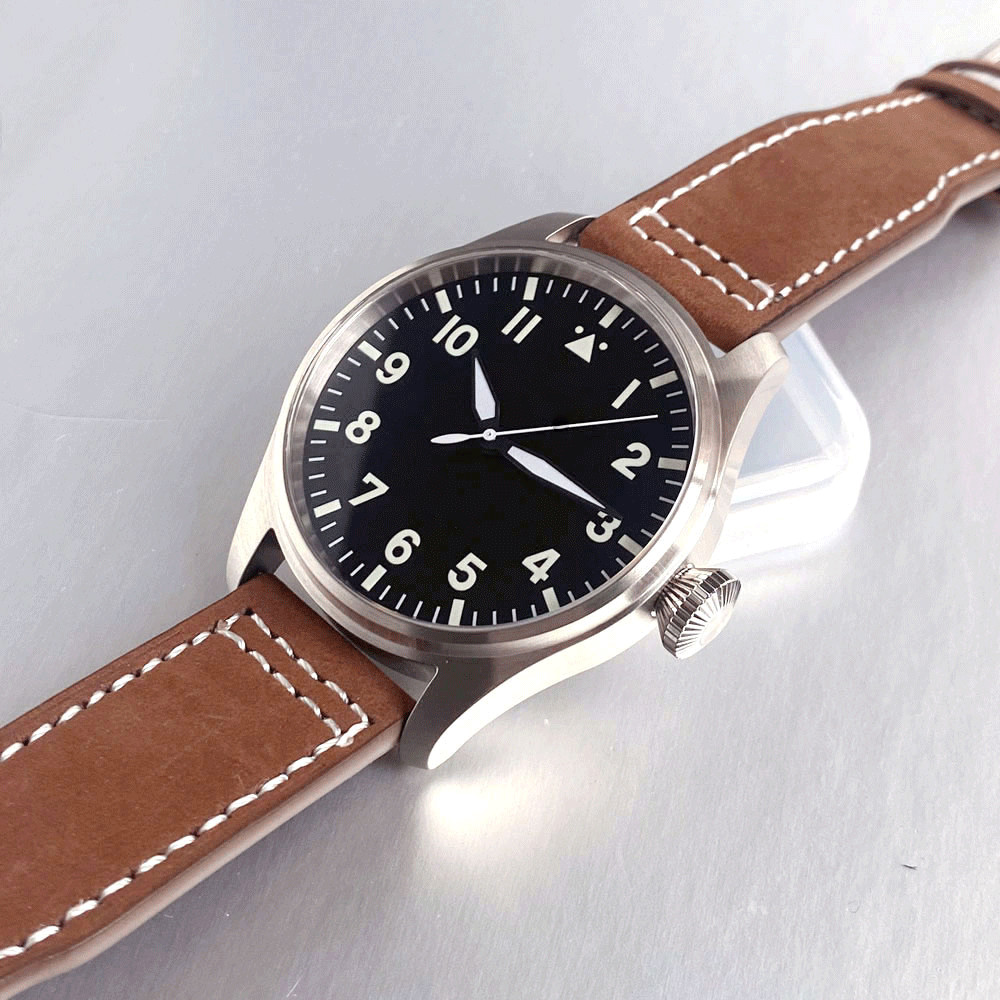 NH35A Automatic Mechanical Pilot Men’s Watch 43mm Sapphire Crystal Waterproof