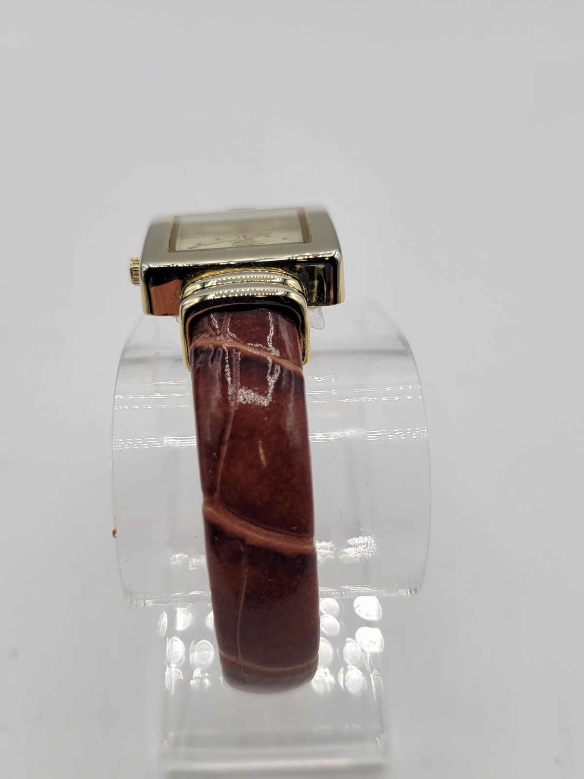Vivani Womens Mop Dial Cuff Bangle Watch brown toned band New Battery