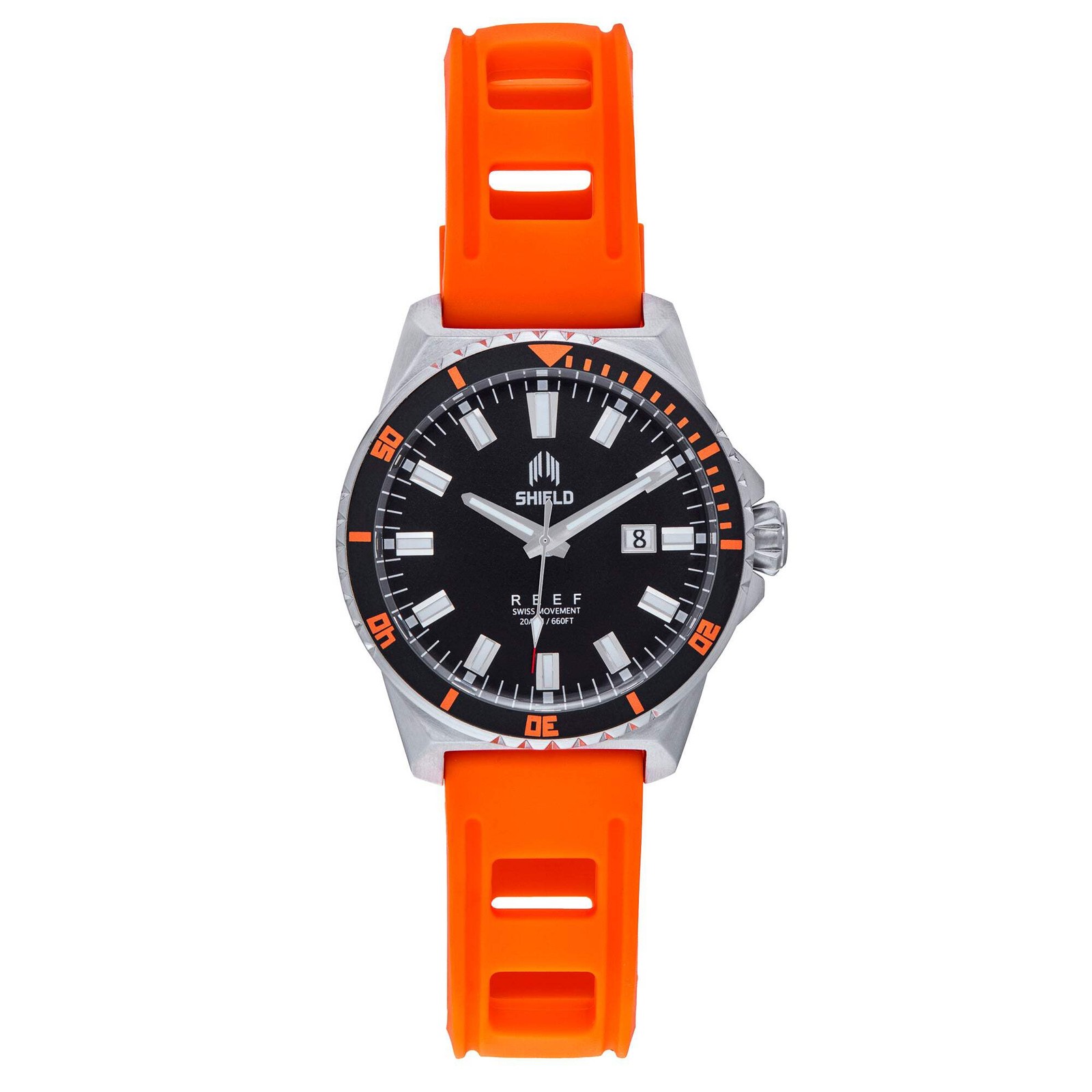 Reef Strap Watch w/Date Orange | Black Dial Wristwatch SLDSH119-3