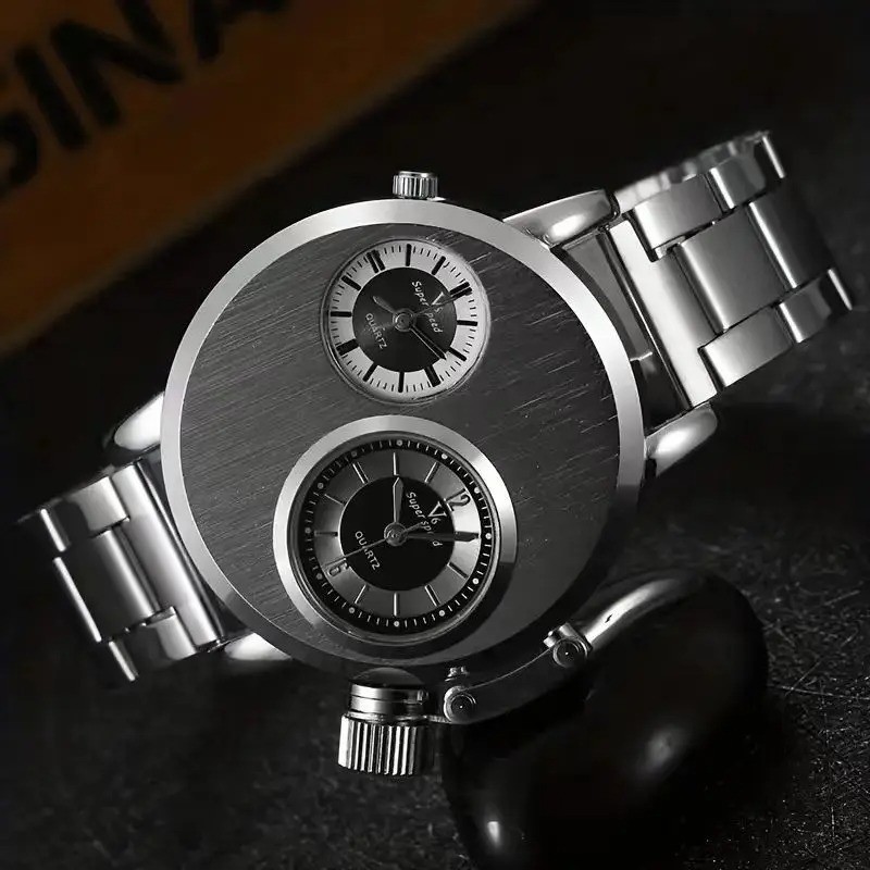 New Mens V6 Super Speed Stainless Steel Date Sport Quartz Analog Wrist Watch