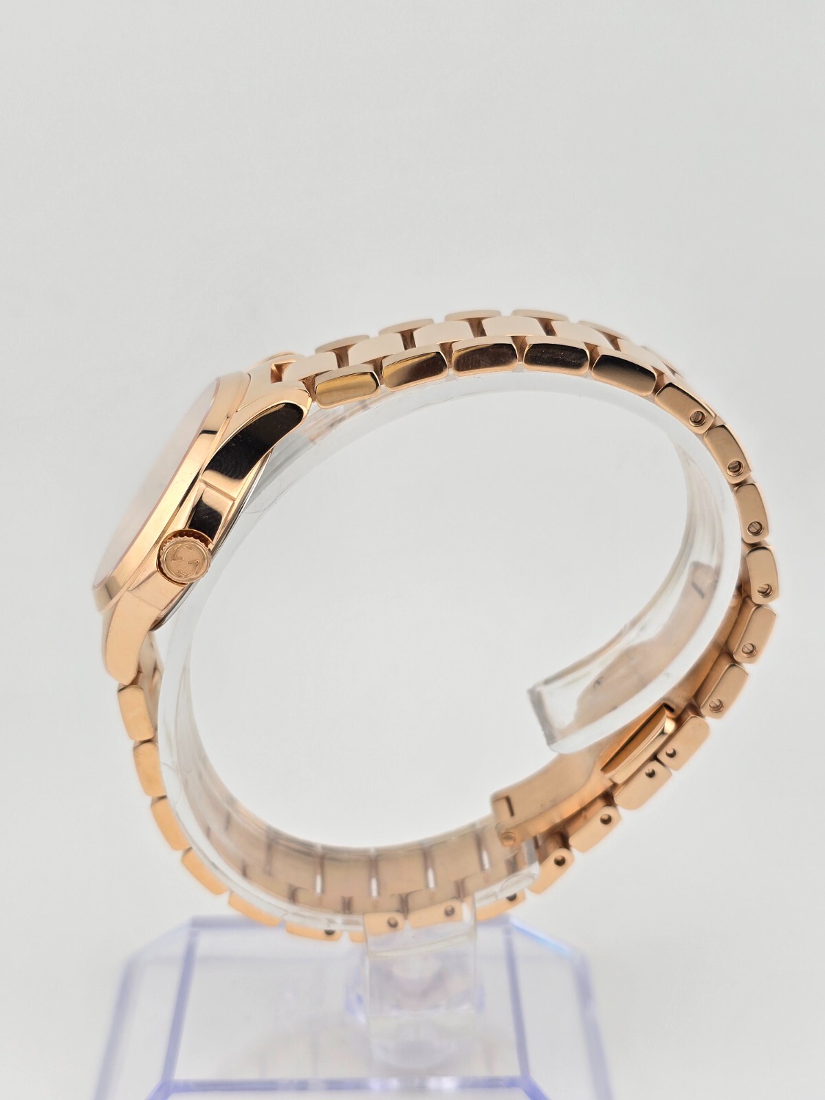 Gucci Women’s G-Timeless Rose Gold Dial Quartz Watch – YA126567 ($1010 MSRP)