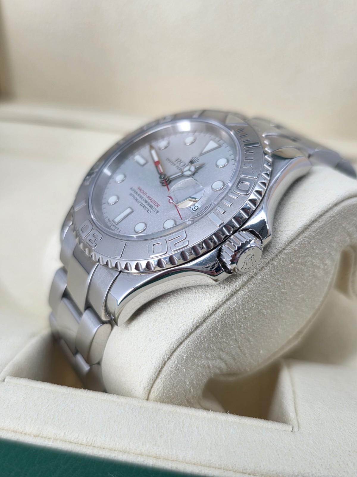 Rolex Yacht-Master 40 16622 Platinum Dial Bezel Full Set Papers 2014 Full Links