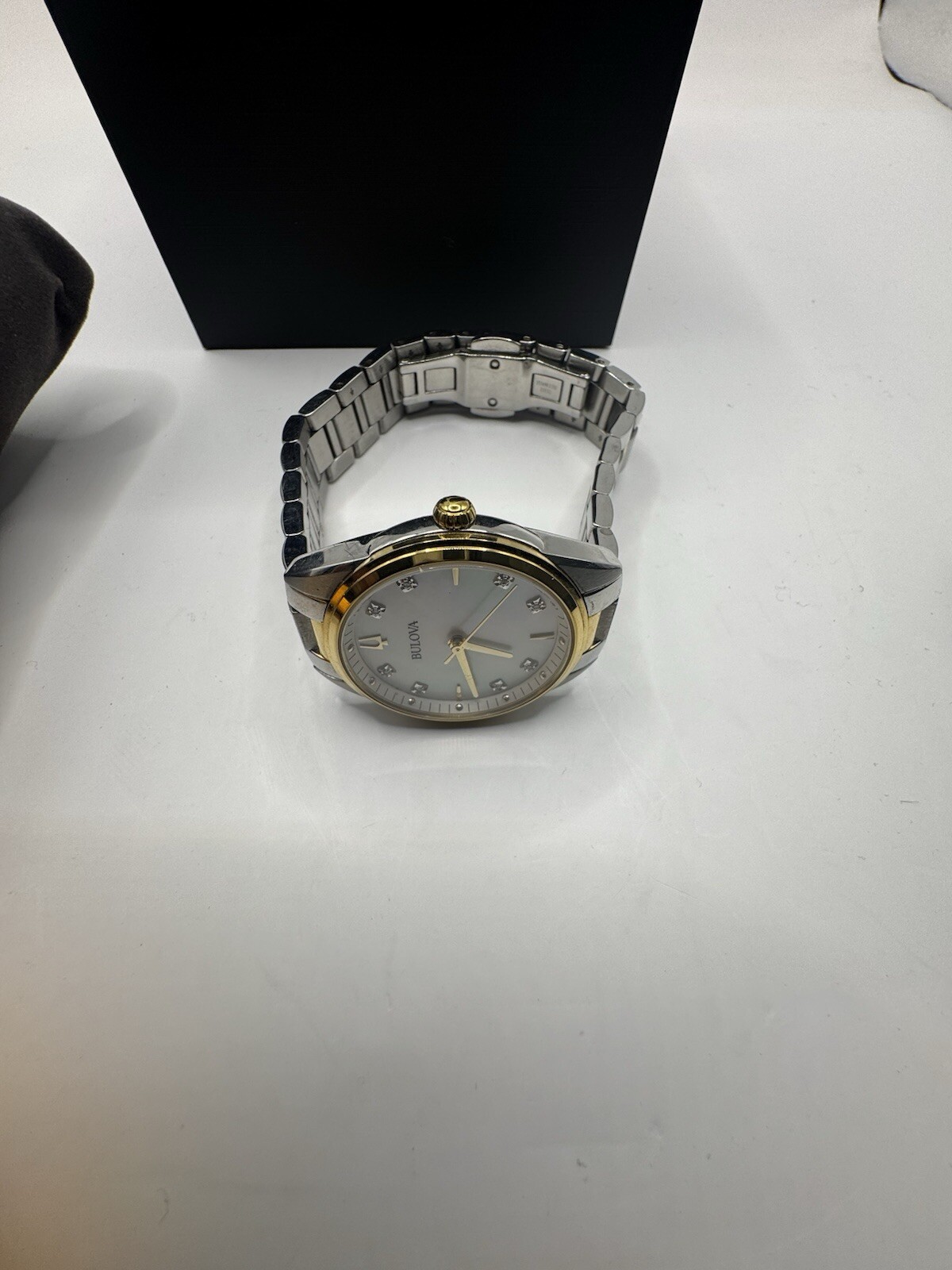 Bulova Women’s Watch 98P184 Diamond Accent Two Tone Stainless Steel Quartz 32mm