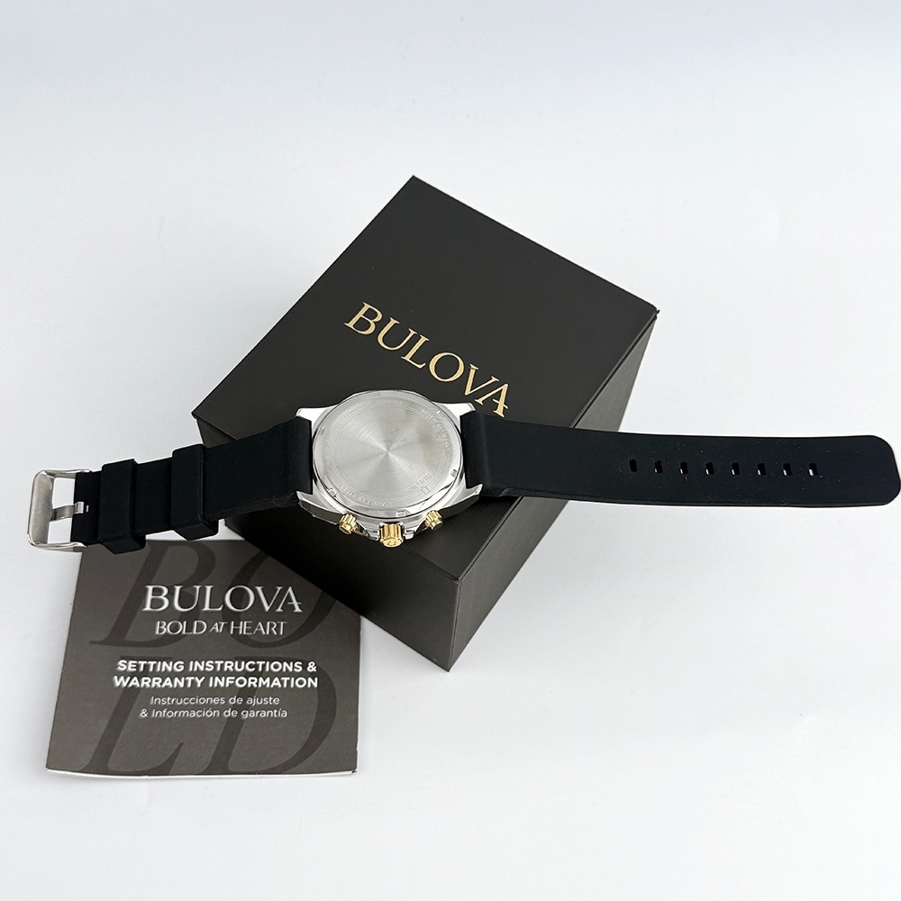 Bulova Men’s Marine Star 44mm Black Dial Chronograph Quartz Watch 98B277