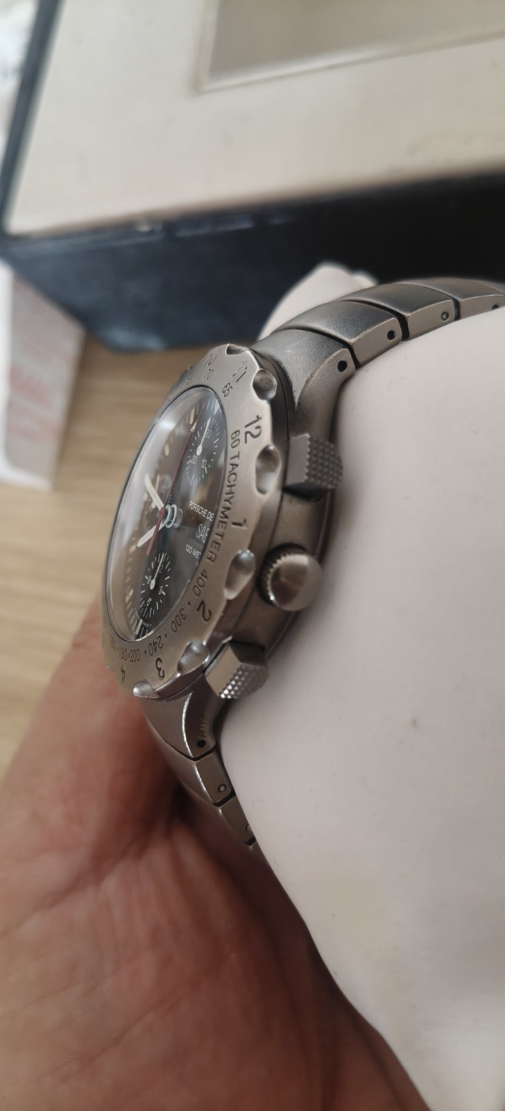 PORSCHE DESIGN ETERNA AUTOMATIC CHRONOGRAPH 6500.10 TITANIUM 41mm BOX & PAPERS