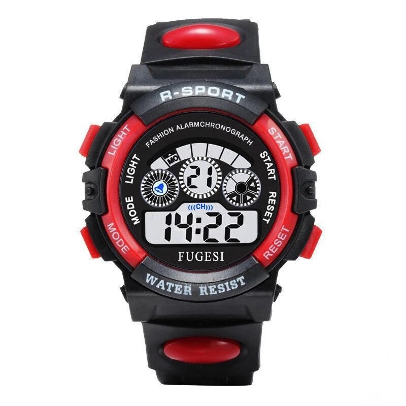 Kids LED Digital Watch Colorful Waterproof Alarm watch Boys Girls Luminous Wrist