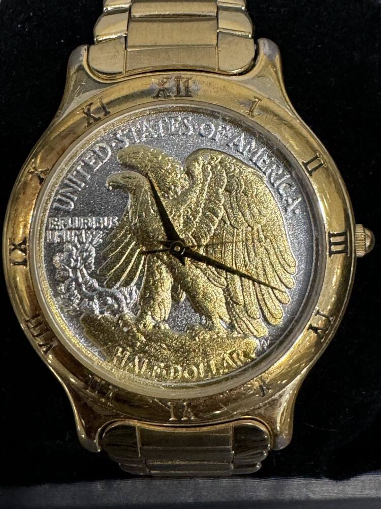 Coinwatch Half Dollar Silver Eagle Coin Swiss 37mm x 7mm Quartz – VWG 333688