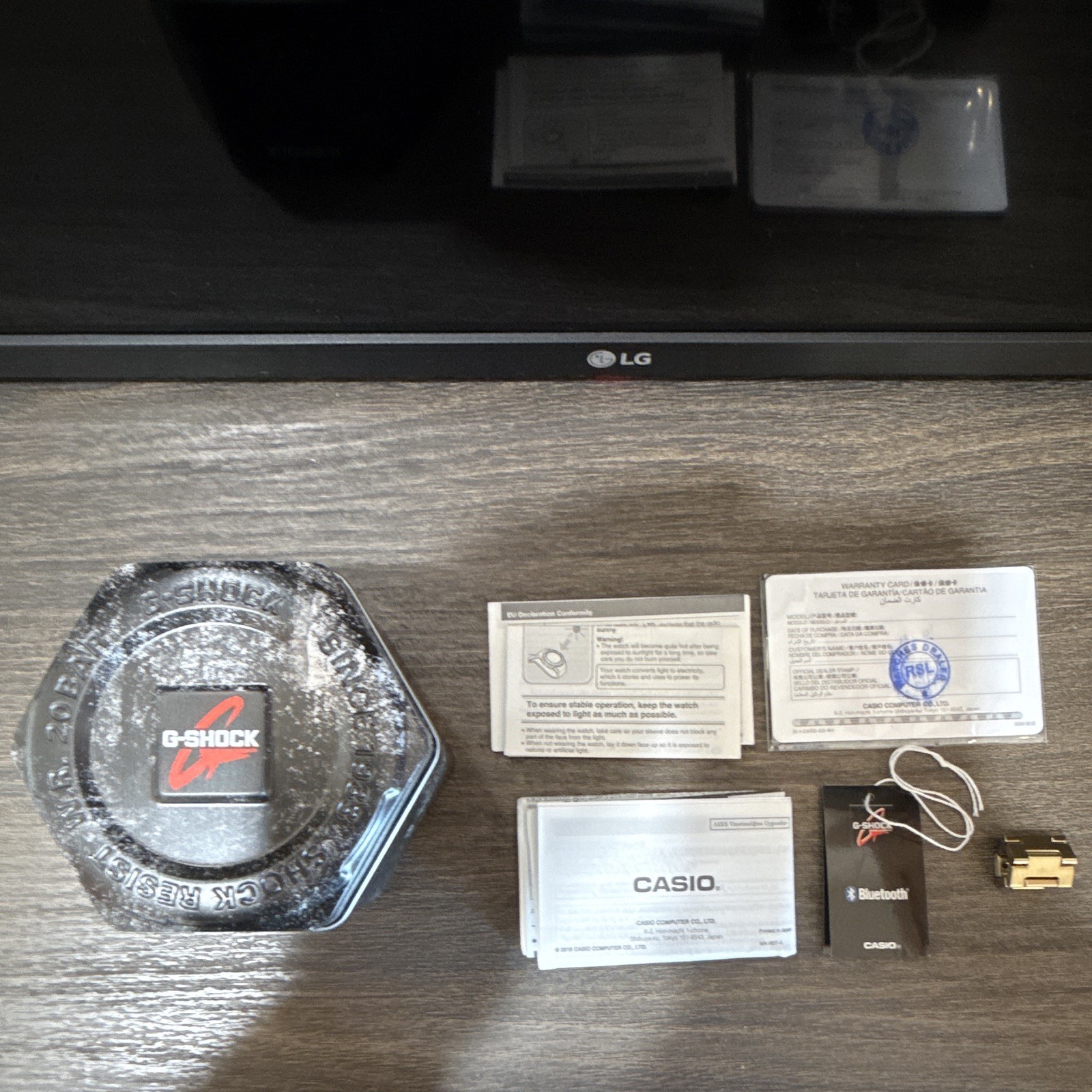 Casio G-SHOCK GMW-B5000 Digital Solar Bluetooth Atomic Gold SS Bracelet