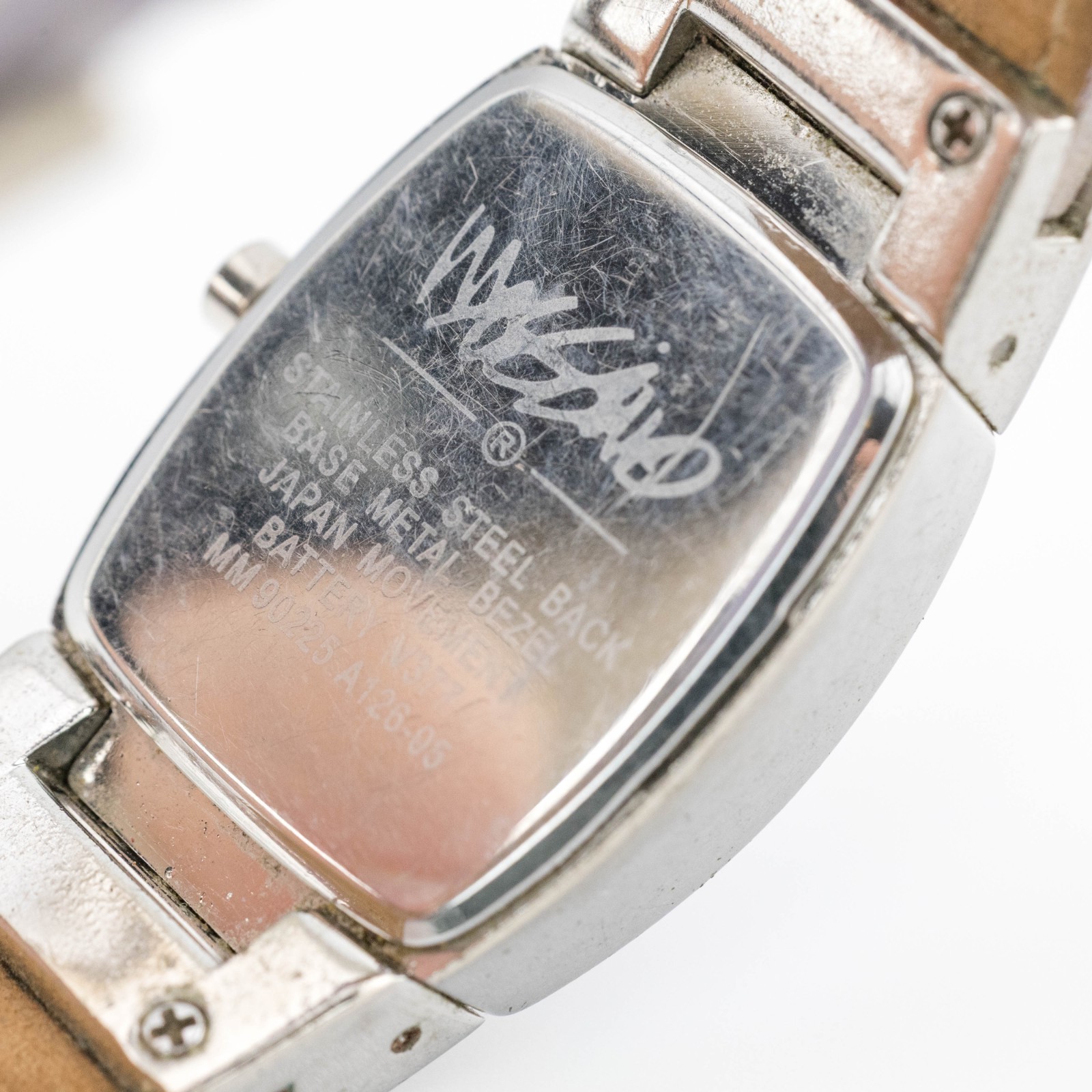 MOSSIMO MM90225 Genuine Leather Lavender Quartz Analog Women’s Watch New Battery