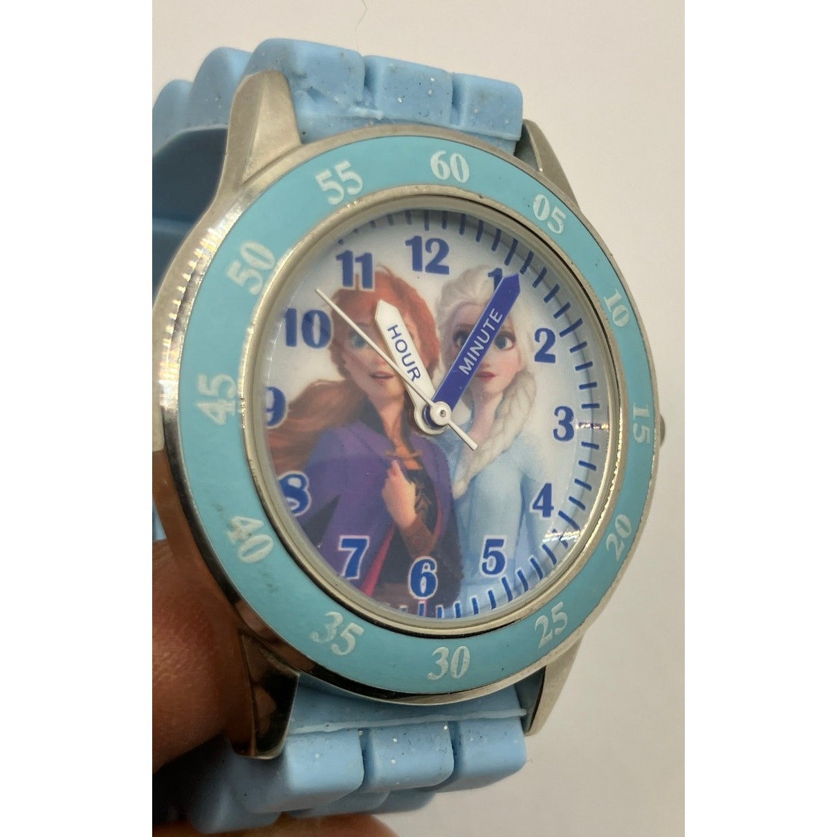 Frozen Disney Watch Girl TEEN Women’s Blue Analog Ana Elsa *new battery*