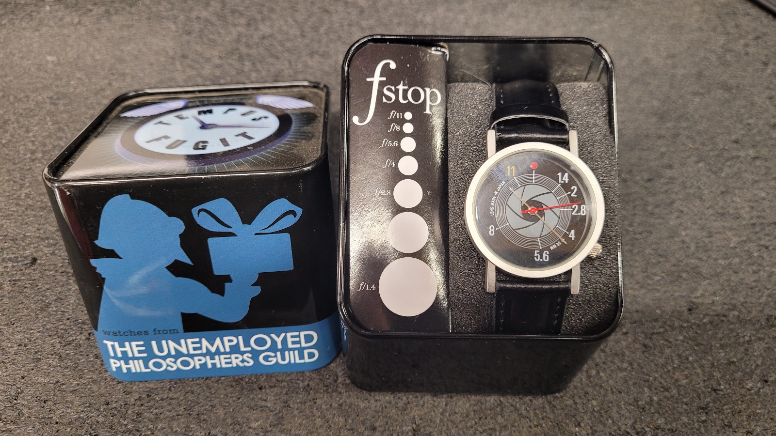 Tempus Fugit FStop Aperture Photographer Novelty Quartz Watch Japan New Battery