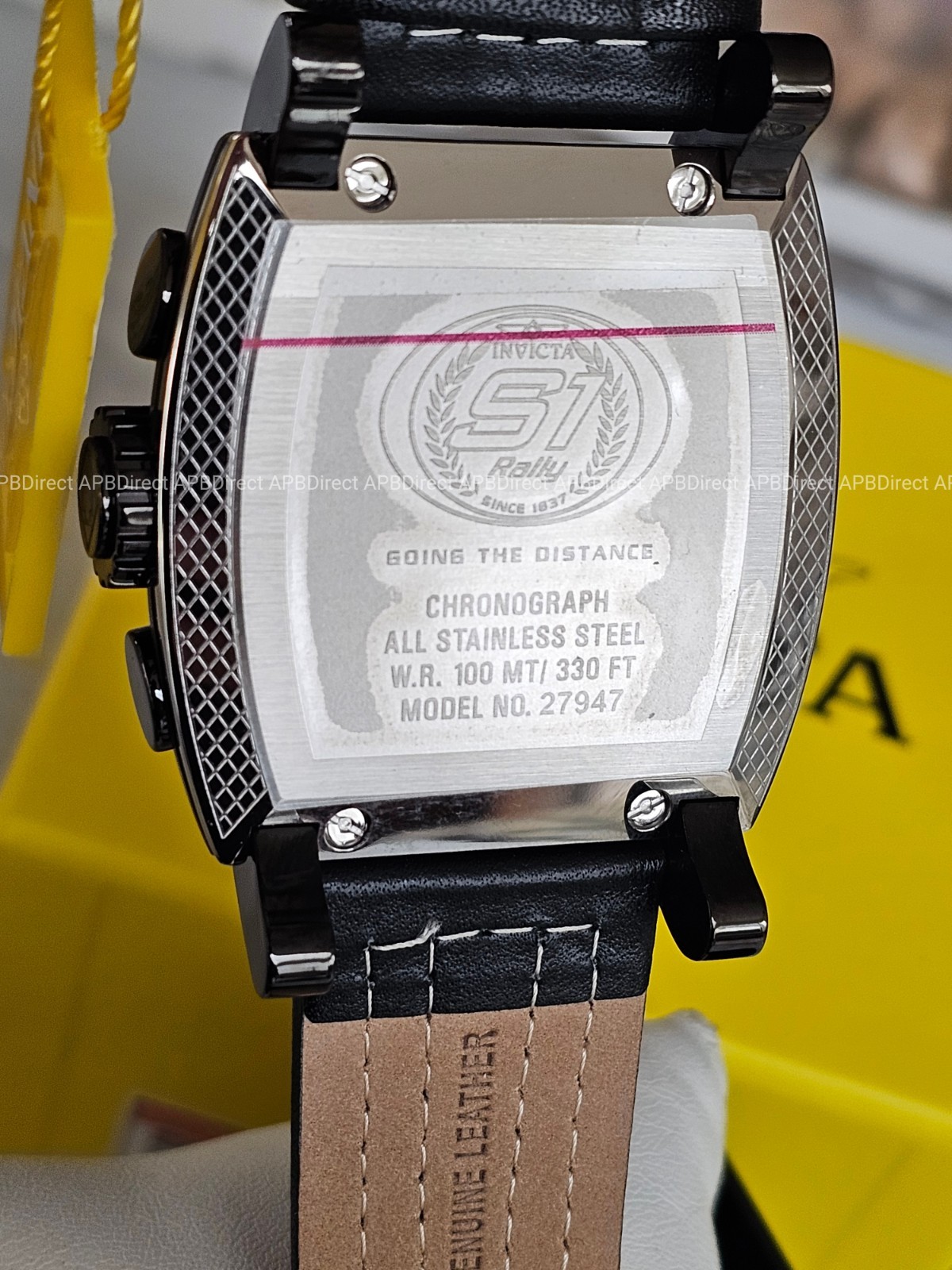 Invicta – S1 Rally – Swiss Z60 Chronograph Black / RED – Leather Mens Watch