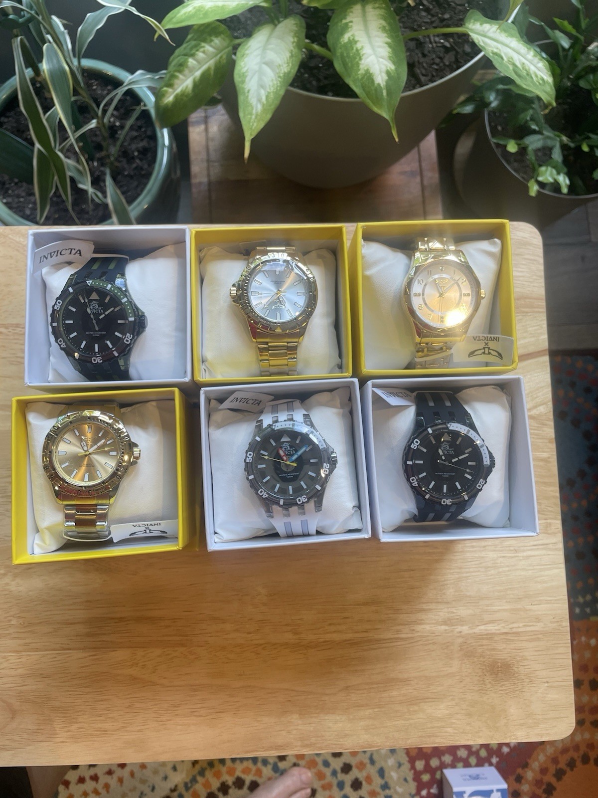 Lot of 6 Invicta Watches NEW 3 Year Warranty Original Boxes Mens