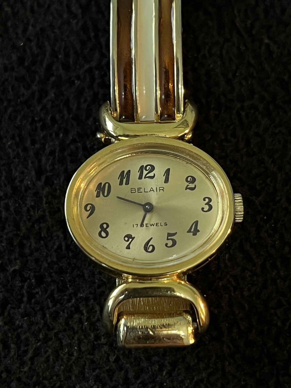 vintage belair watch, swish, 17 jewels, colorful bracelet, manual winding,30mm