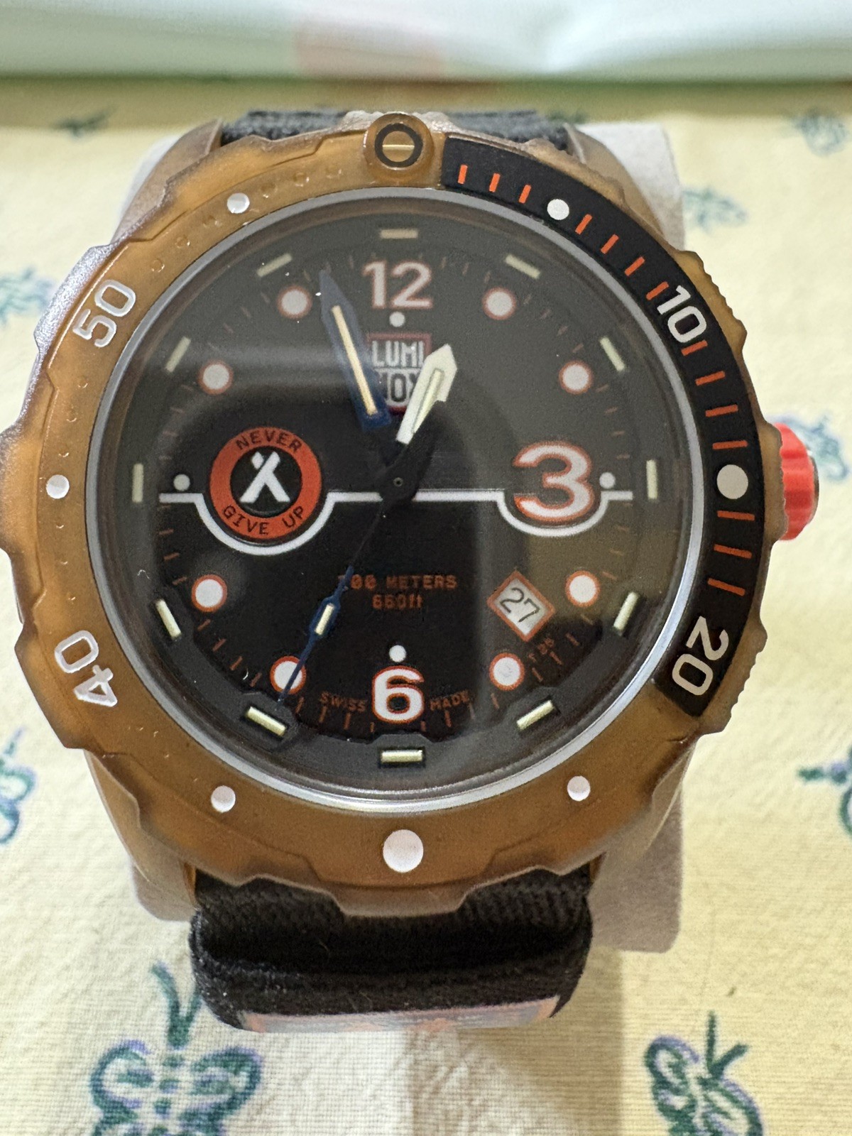 Luminox XB.3721.ECO Bear Grylls Survival Rule Of 3 Sea Series Black Strap Watch