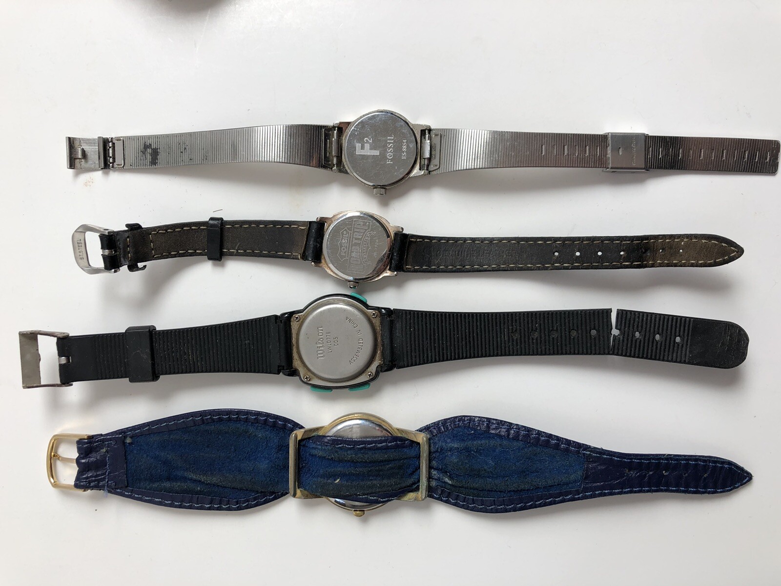 Lot of 9 Women’s Watches CHICOS Fossil BONETTO Timex WILSON Bezel CUFF Stretch
