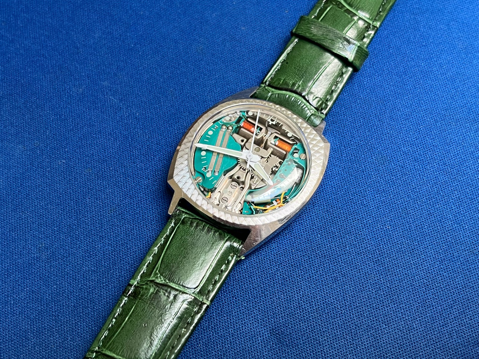Vintage 1966 Bulova Accutron 214 Stainless M6 Spaceview Asymmetrical – Running